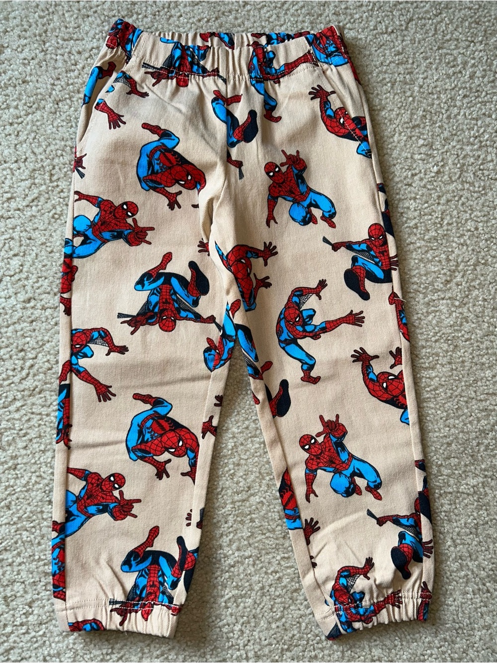 Marvel Spider-Man Beige & Red Kids Jogger Pants